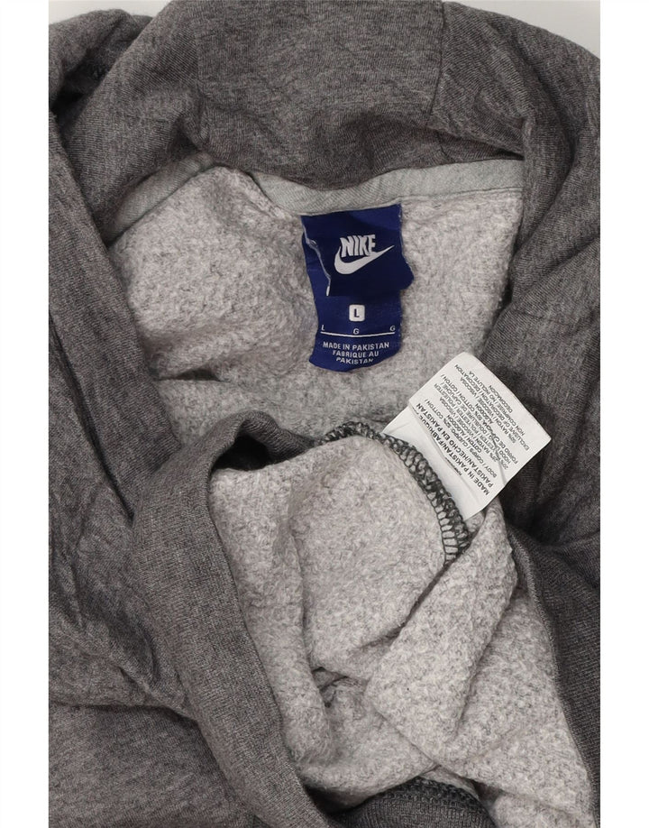 Ανδρικό φούτερ με κουκούλα NIKE, μεγάλο γκρι βαμβακερό