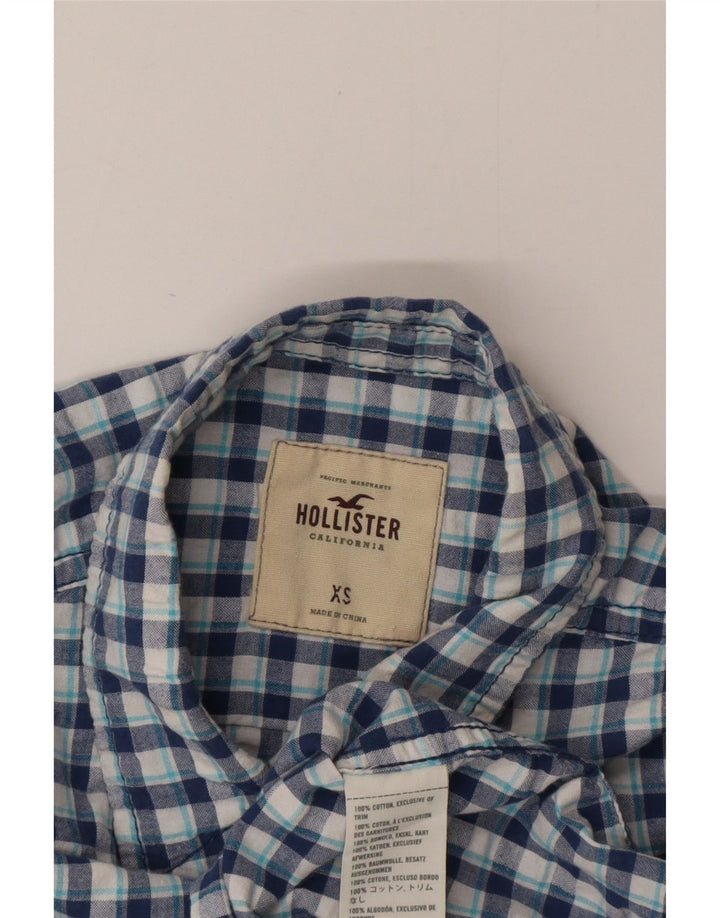 Γυναικείο πουκάμισο Hollister UK 6 XS Blue Gingham Cotton