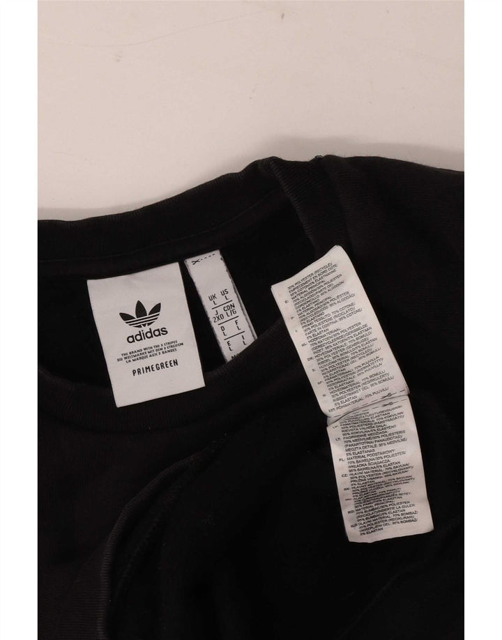 Ανδρικό φούτερ Adidas Jumper μεγάλο μαύρο βαμβακερό