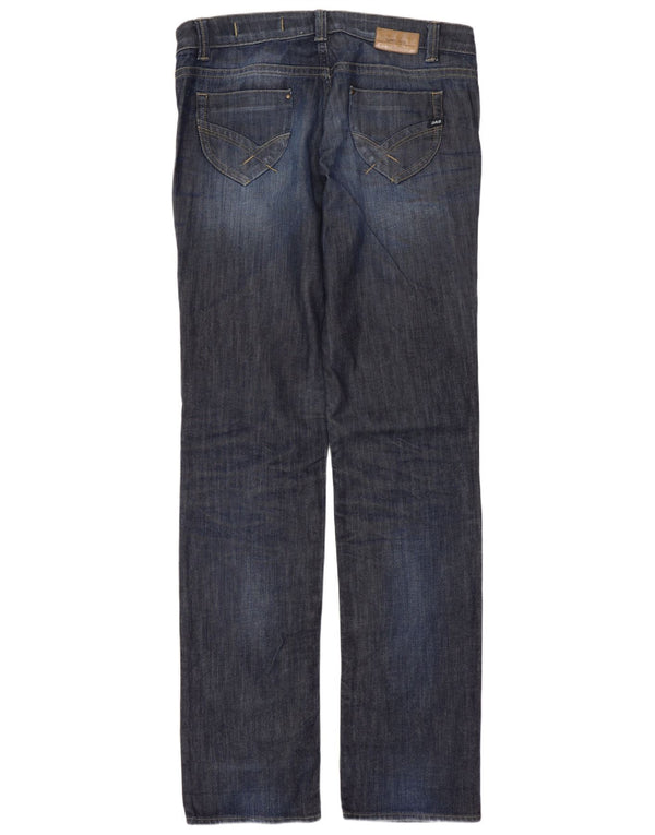 Ανδρικό Gas Distressed Straight Jeans W33 L35 Navy Blue Cotton