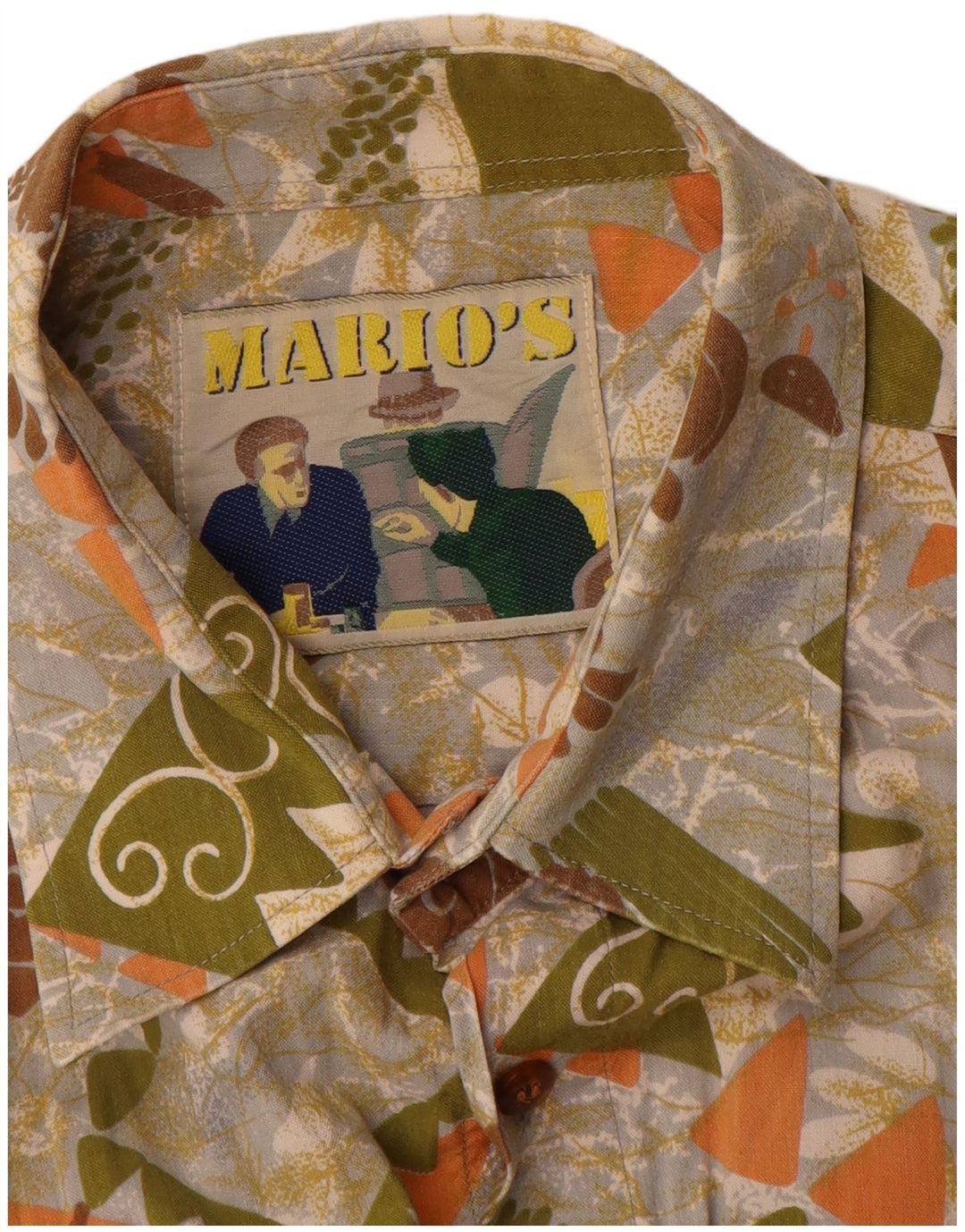 Ανδρικό κοντομάνικο πουκάμισο Mario's Μεγάλο πολύχρωμο γεωμετρικό