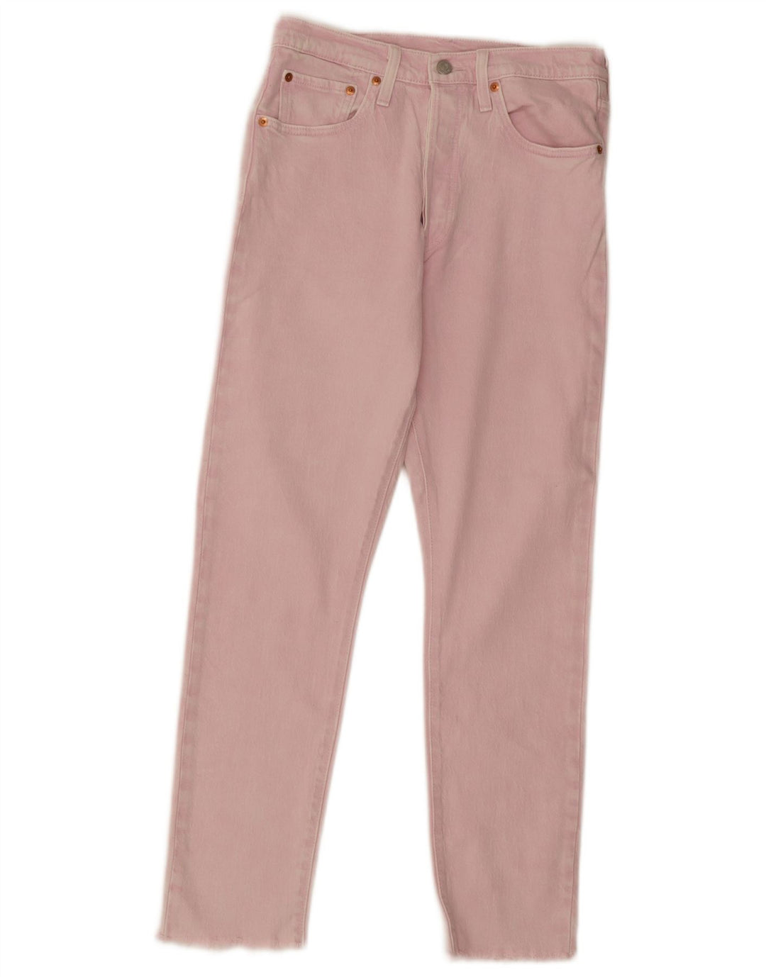 Levi's Womens 501 Straight Jeans W28 L28 Pink Cotton