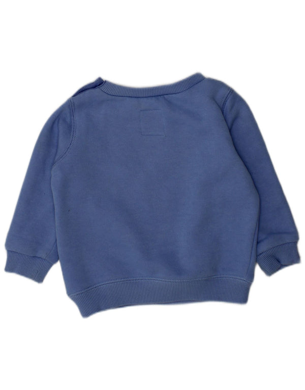 LEVI'S Baby Girls Graphic Sweatshirt Jumper 6-9 Months Blue Cotton