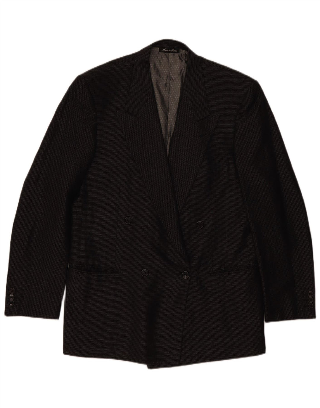 Pal Zileri Ανδρικό σακάκι Blazer με διπλό στήθος IT 48 Medium Black Check Silk
