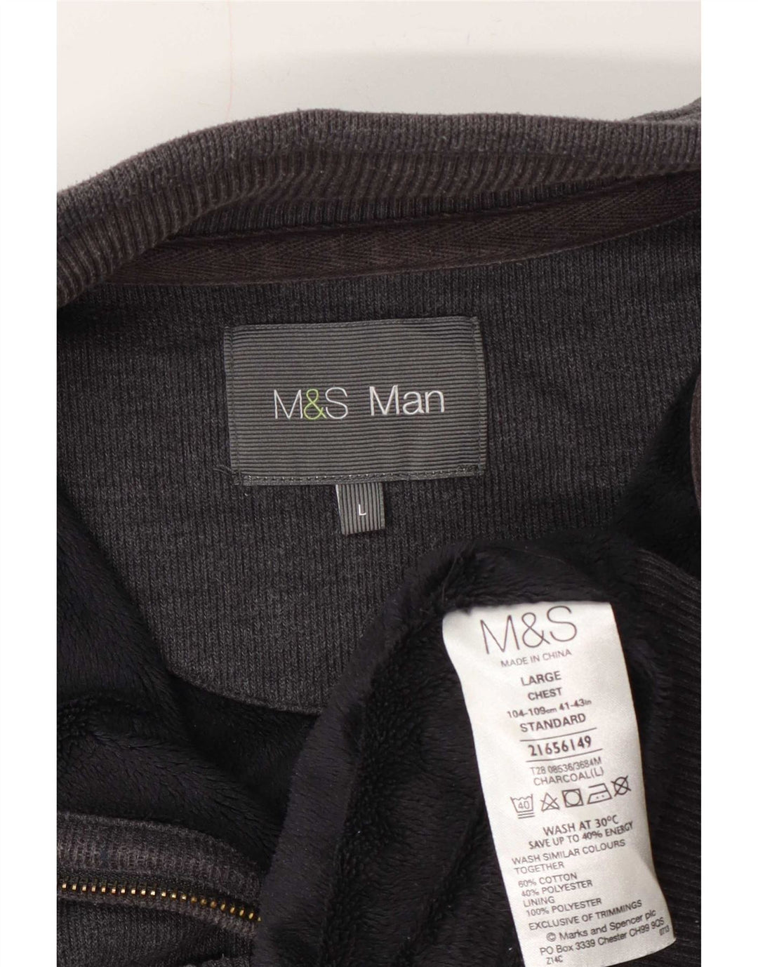 Ανδρική φόρμα Marks & Spencer Top Jacket μεγάλο γκρι βαμβακερό