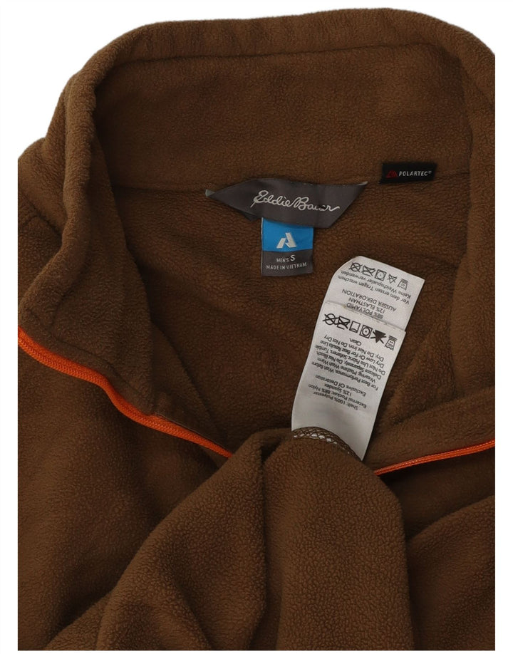 Eddie Bauer Ανδρικό φερμουάρ Polartec Fleece Jumper Μικρό μπεζ πολυεστέρας