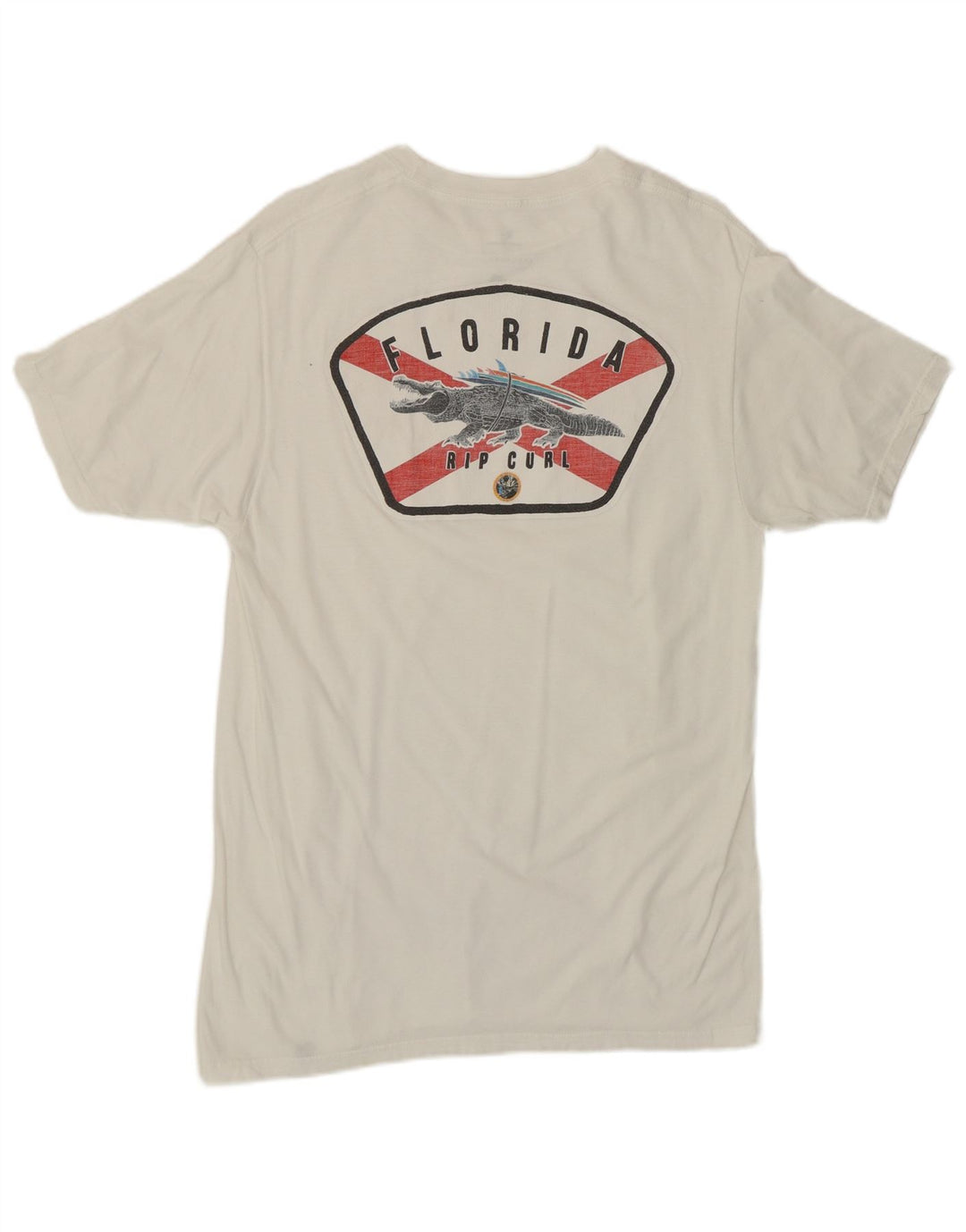 Ανδρικό μπλουζάκι Rip Curl Standard Fit Graphic T-Shirt Top από μεσαίο λευκό βαμβακερό