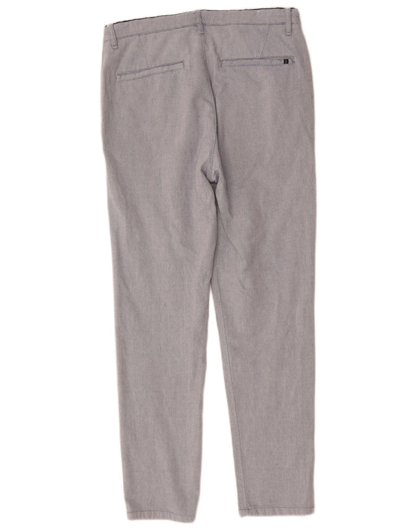 Zara Ανδρικό παντελόνι Chino Slim EU 38 Small W30 L28 Navy Blue Geometric
