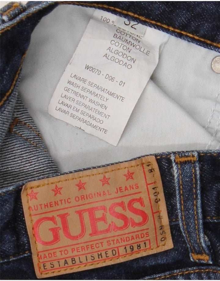 Ανδρικό τζιν Guess Straight W32 L32 Navy Blue Cotton