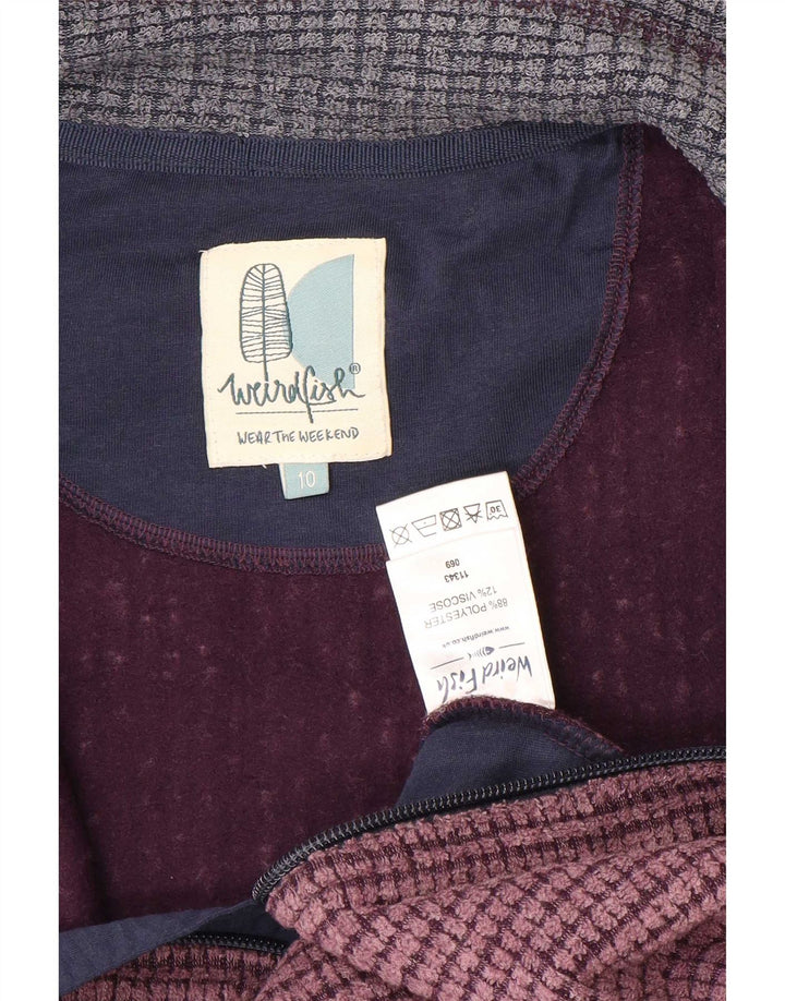 Weird Fish Γυναικείο Υπερμεγέθη Fleece Jacket UK 10 Small Burgundy Polyester