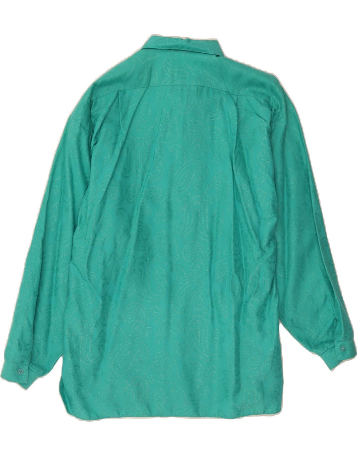 VINTAGE Womens Pullover Shirt EU 38 Medium Green Paisley Cotton Vintage Vintage and Second-Hand Vintage from Messina Hembry 