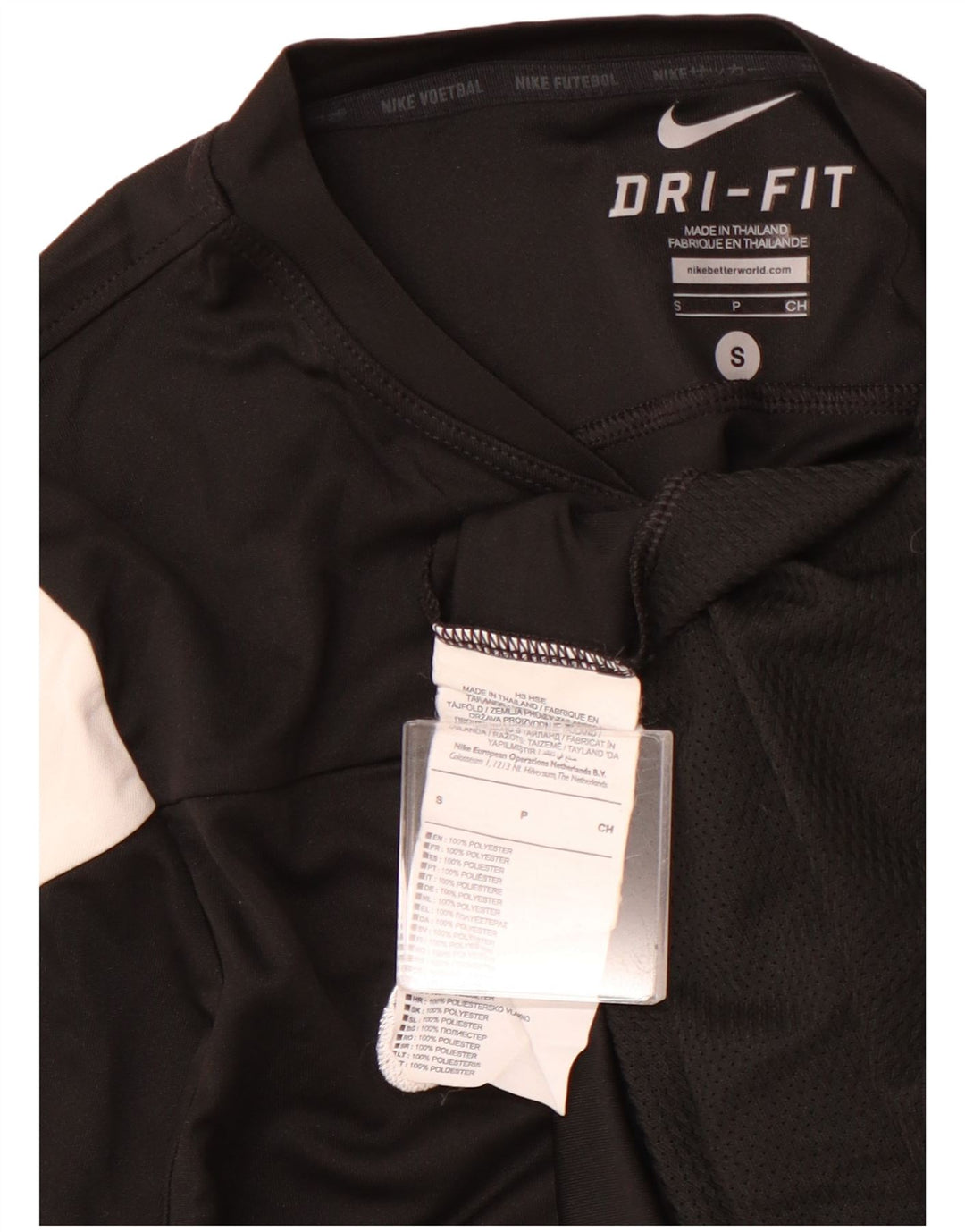 Ανδρικό μπλουζάκι NIKE Top Small Black Colourblock Polyester Sports