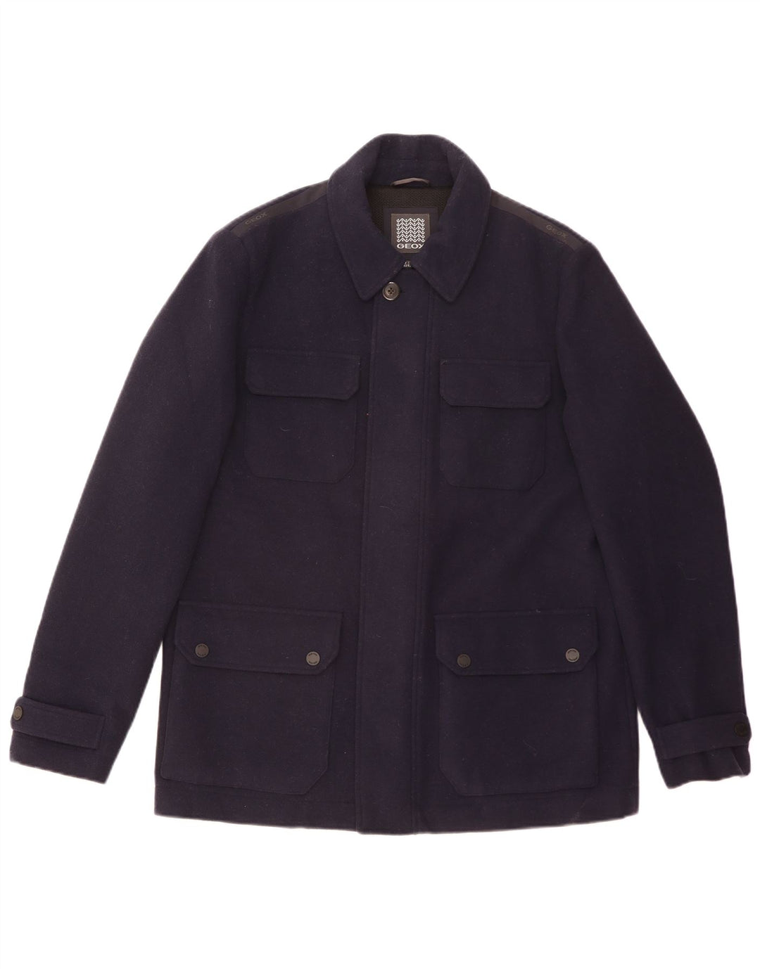 GEOX Ανδρικό Μπουφάν Respira Utility UK 42 XL Navy Blue Wool
