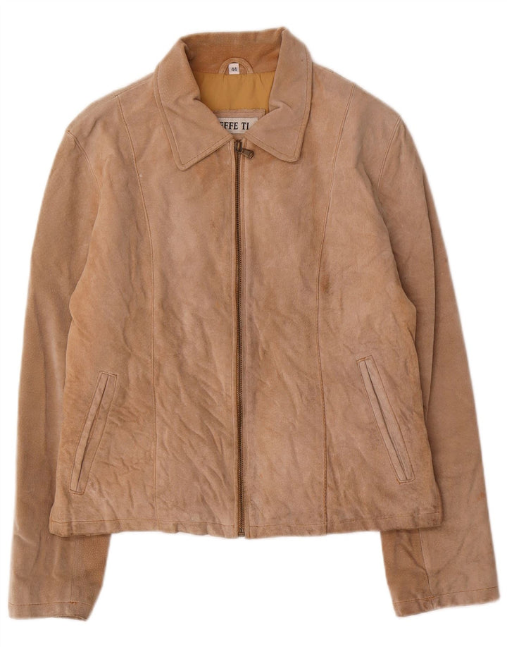 Effe Ti Γυναικείο Suede Jacket IT 44 Medium Beige Leather