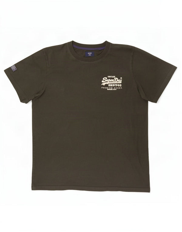 Superdry Ανδρικό γραφικό T-Shirt Top 3XL Πράσινο βαμβακερό