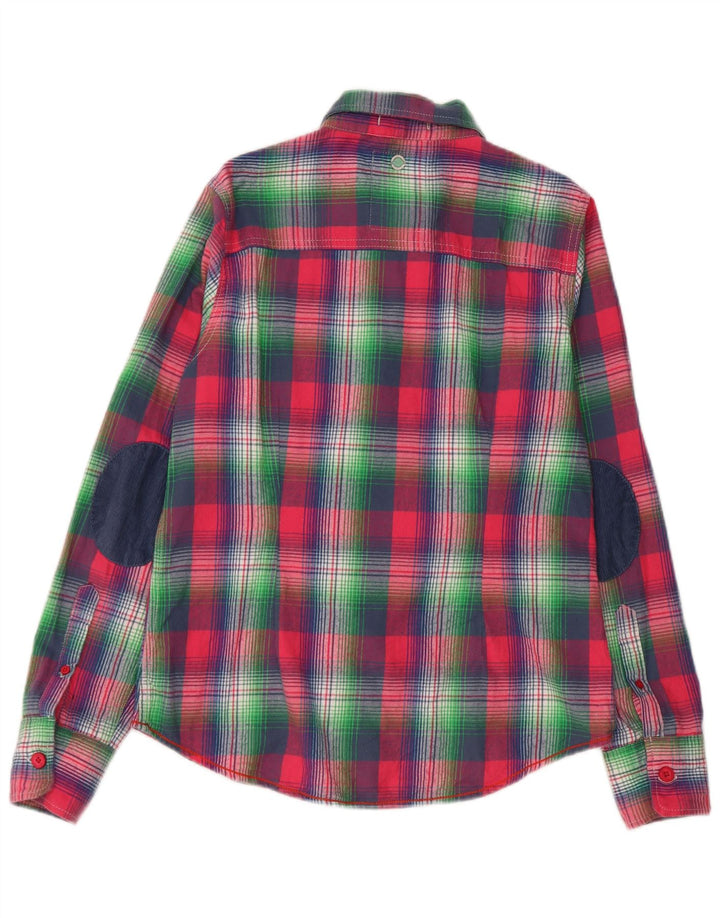 Superdry γυναικείο πουκάμισο UK 14 Large Pink Check Cotton