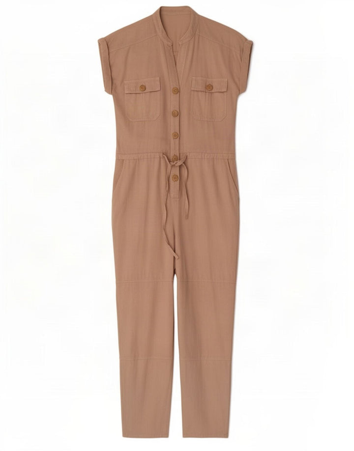 Zara Γυναικεία Ολόσωμη φόρμα UK 10 Small Beige Λευκά