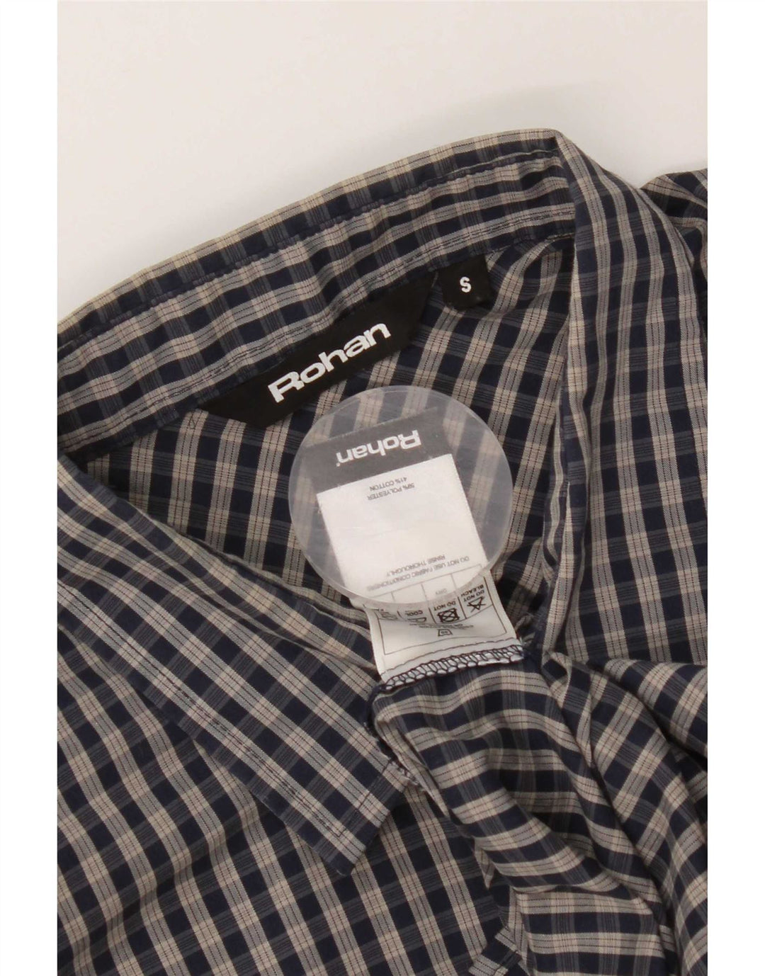 Ανδρικό κοντομάνικο πουκάμισο Rohan Μικρό Navy Blue Gingham Polyester