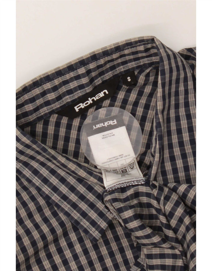 Ανδρικό κοντομάνικο πουκάμισο Rohan Μικρό Navy Blue Gingham Polyester