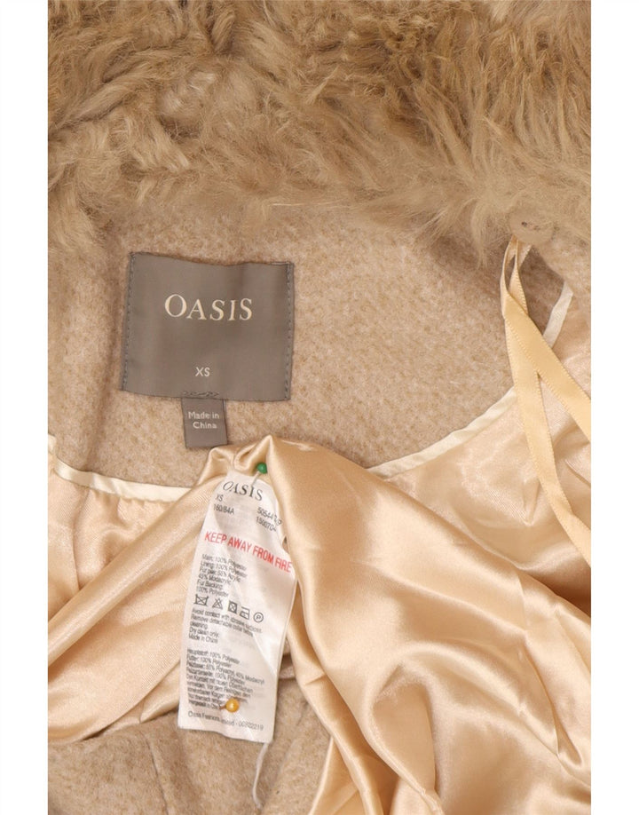 Γυναικείο παλτό Oasis UK 6 XS Beige Polyester