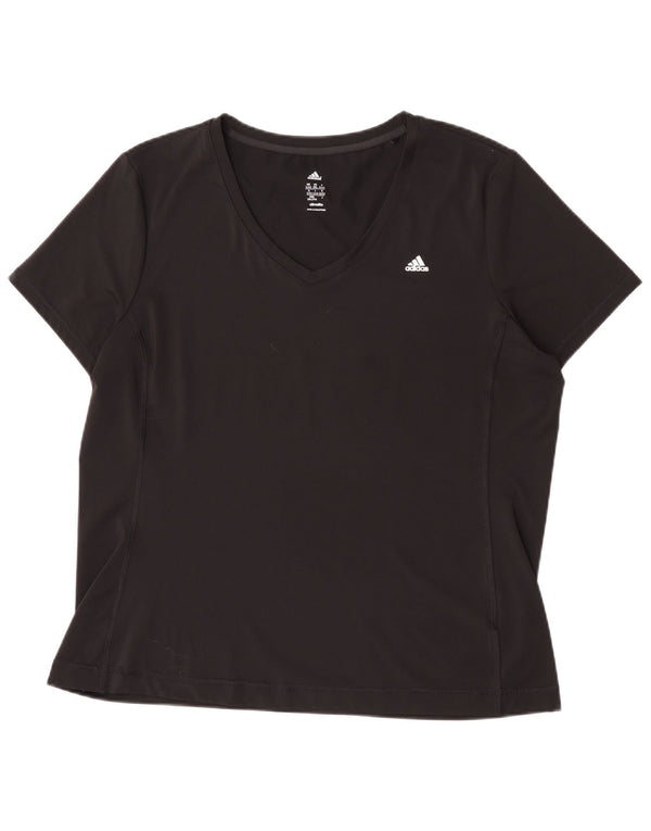 Adidas Γυναικείο T-Shirt Climalite Top UK 24/26 2XL Μαύρο