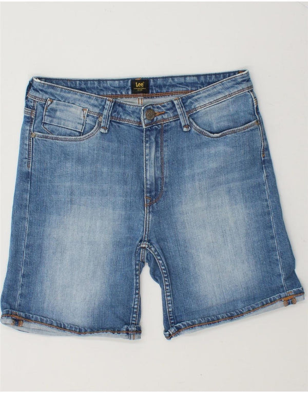 LEE Womens Boyfriend Denim Shorts W27 Medium Blue Cotton