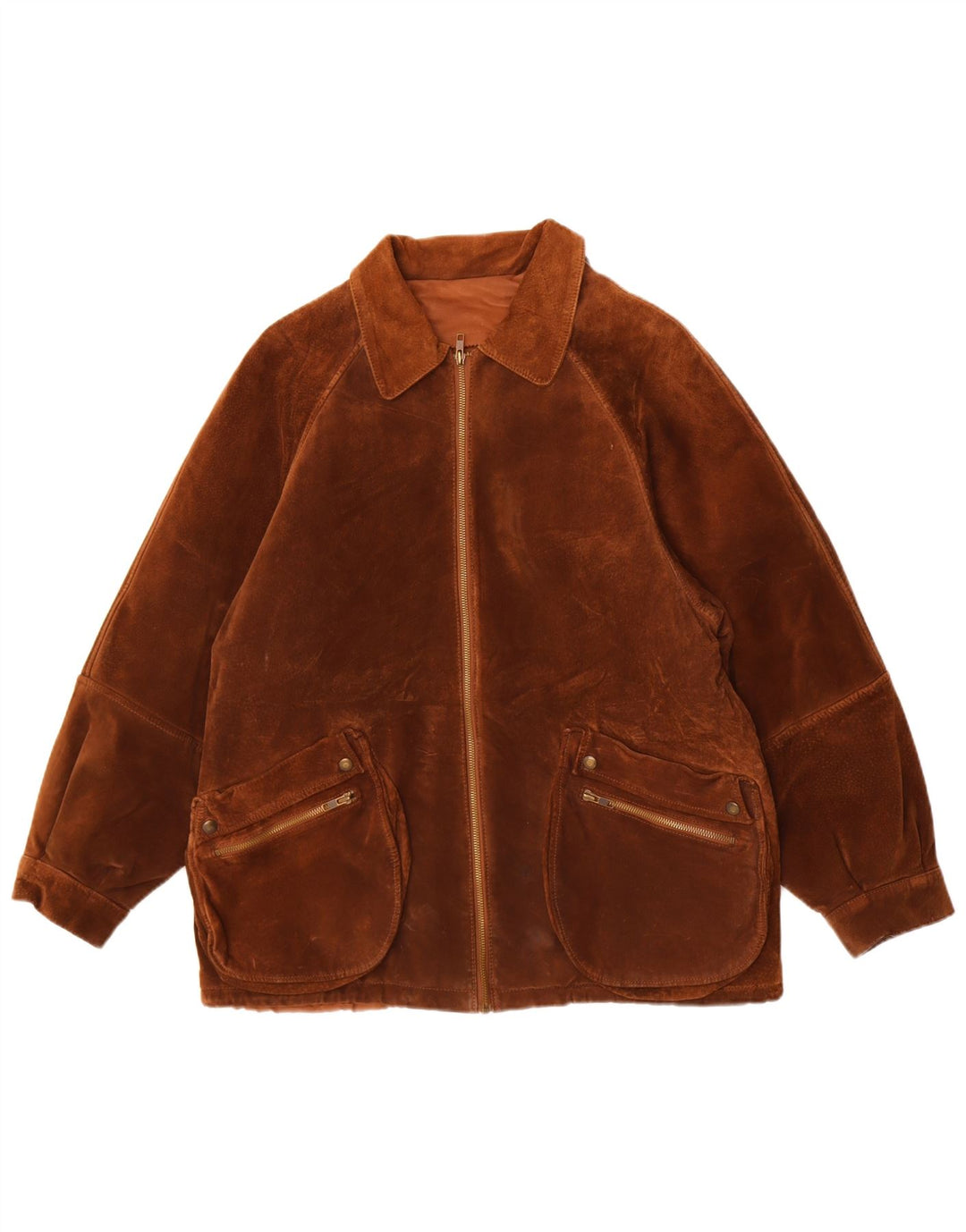 Γυναικείο Suede Jacket Conbipel IT 44 Δερμάτινο μεσαίο καφέ