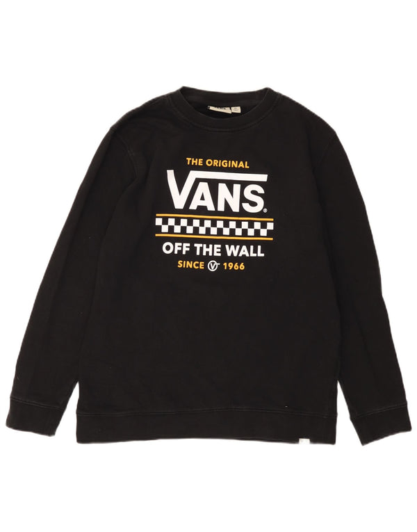 Γυναικεία VANS Off The Wall Graphic Φούτερ Jumper UK 18 XL Μαύρο βαμβακερό