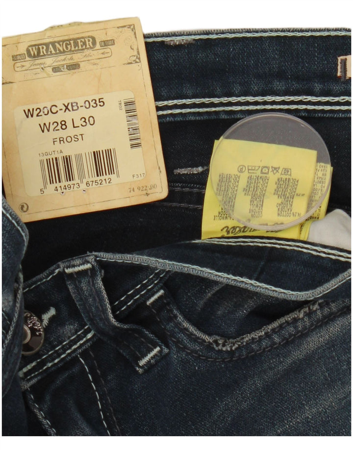 WRANGLER Γυναικεία Stokes Slim Jeans W28 L30 Navy Blue Cotton