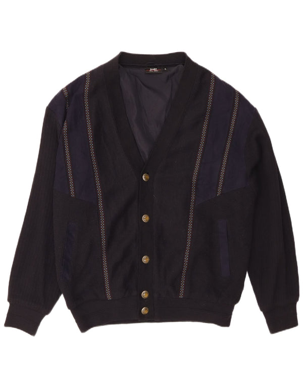 Ανδρικό πουλόβερ Hajo Cardigan IT 50 Medium Navy Blue Colorblock Ακρυλικό