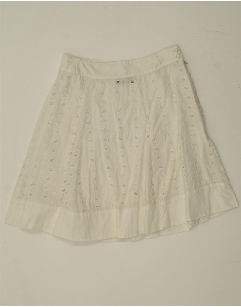 VERO MODA Womens A-Line Skirt IT 34 2XS W22 White Cotton Vintage Vero Moda and Second-Hand Vero Moda from Messina Hembry 
