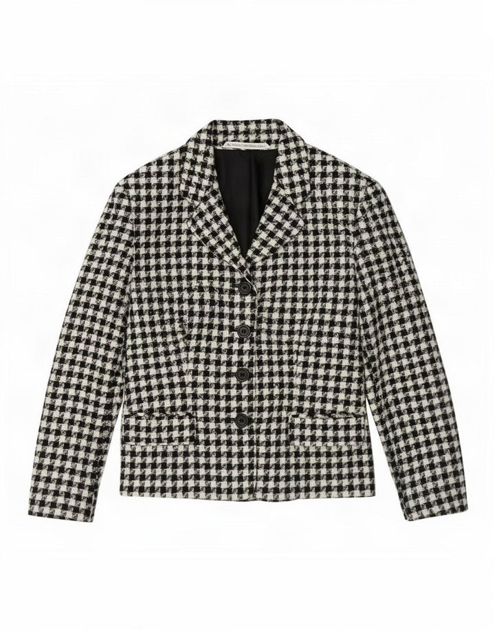 Marks & Spencer Γυναικείο σακάκι blazer UK 14 Large Black Houndstooth