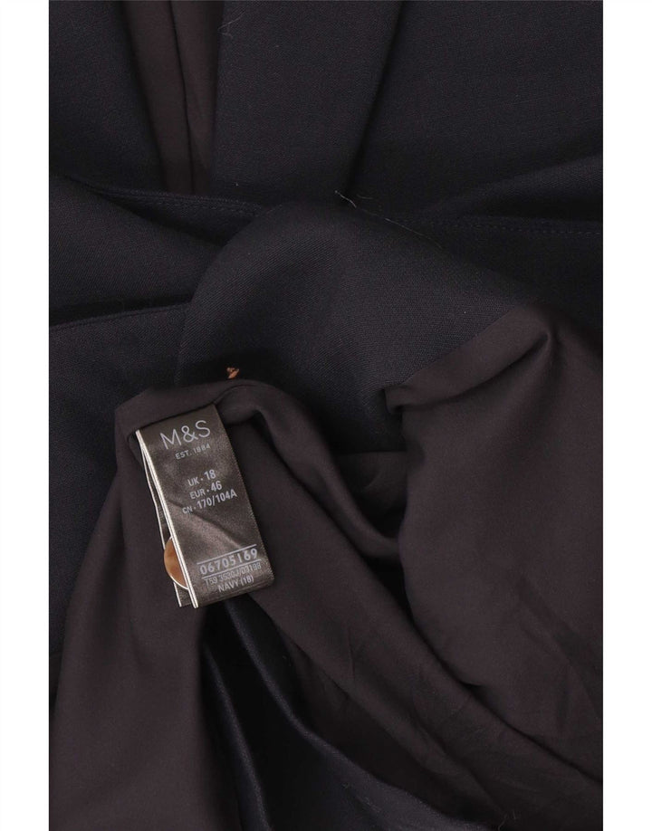Marks & Spencer Γυναικείο μπουφάν μπλέιζερ μεγάλου μεγέθους με 1 κουμπί UK 18 XL Navy Blue
