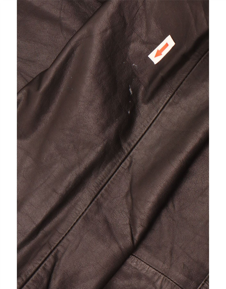 Vintage Γυναικείο Δερμάτινο Μπουφάν IT 42 Medium Black Leather