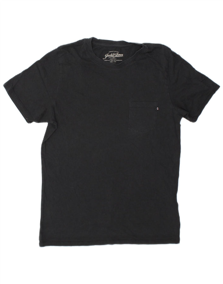 Jack & Jones Ανδρικό T-Shirt Top Μικρό μαύρο βαμβακερό