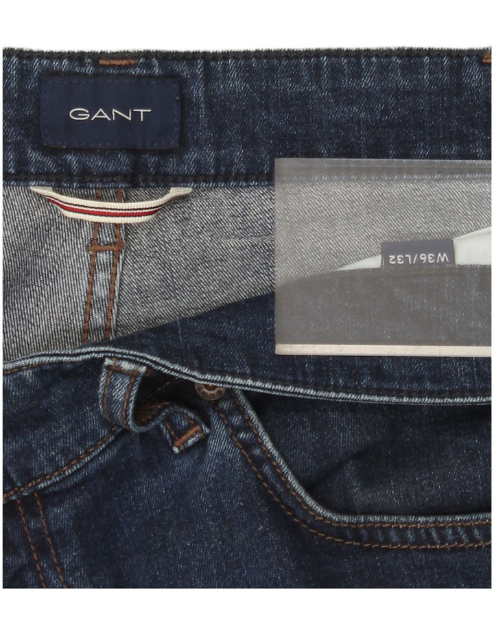 Ανδρικό τζιν GANT ίσιο W36 L32 Navy Blue Cotton