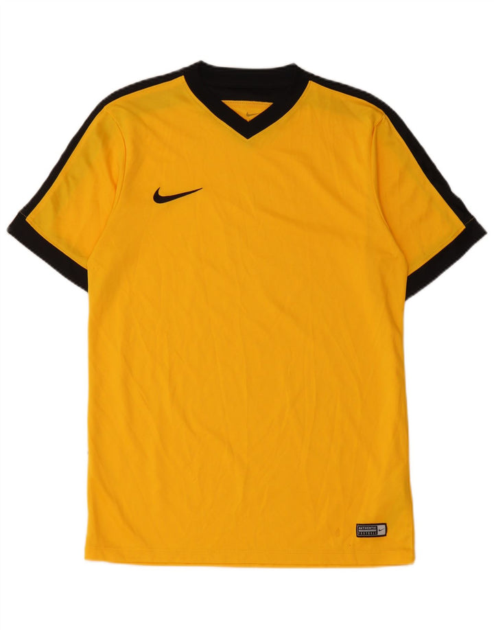 Ανδρικό T-shirt Nike Dri Fit Τοπ μεσαίου κίτρινου χρώματος πολυεστέρας