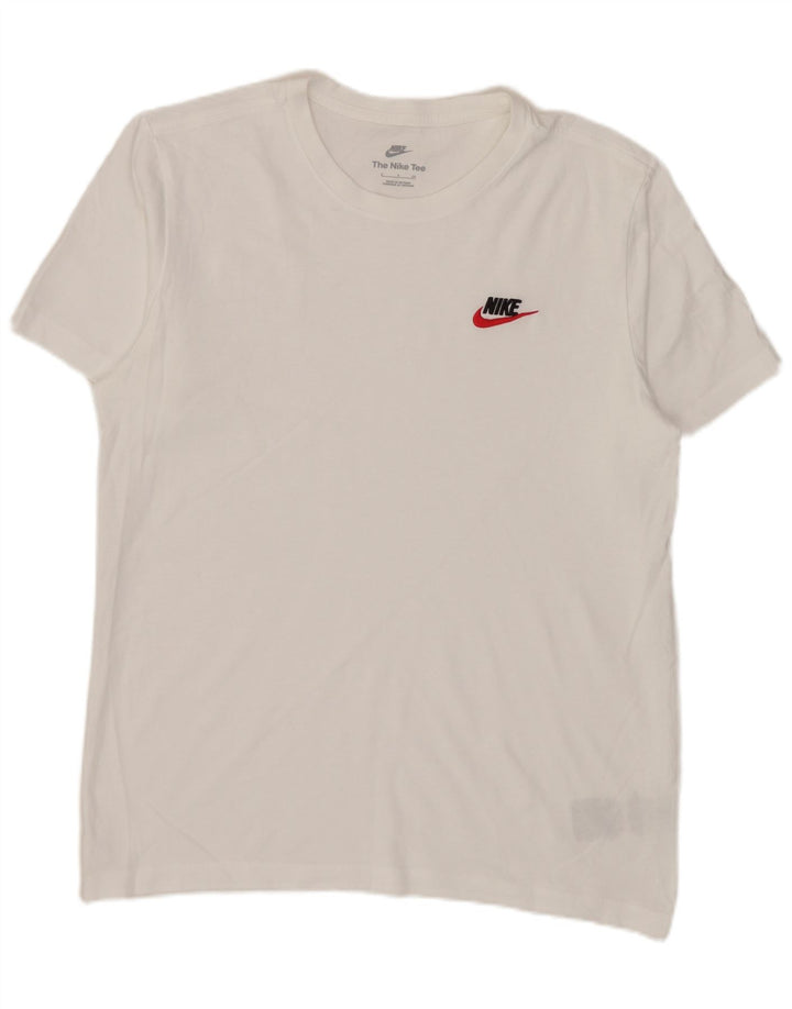 Ανδρικό μπλουζάκι Nike, μικρό λευκό βαμβακερό