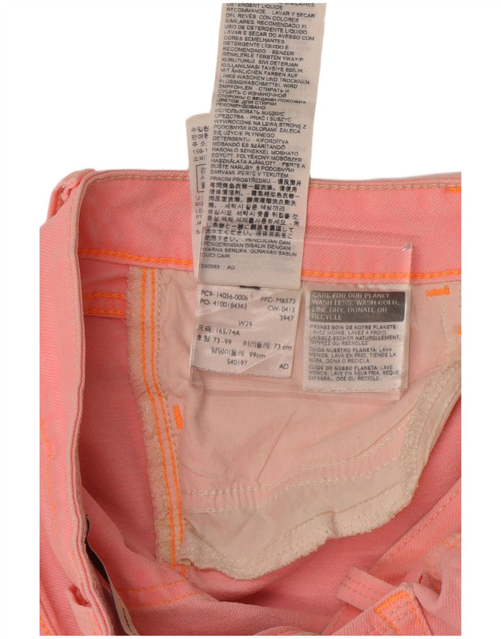 LEVI'S Γυναικείο Crop Legging Skinny Jeans W29 L25 Ροζ βαμβακερό