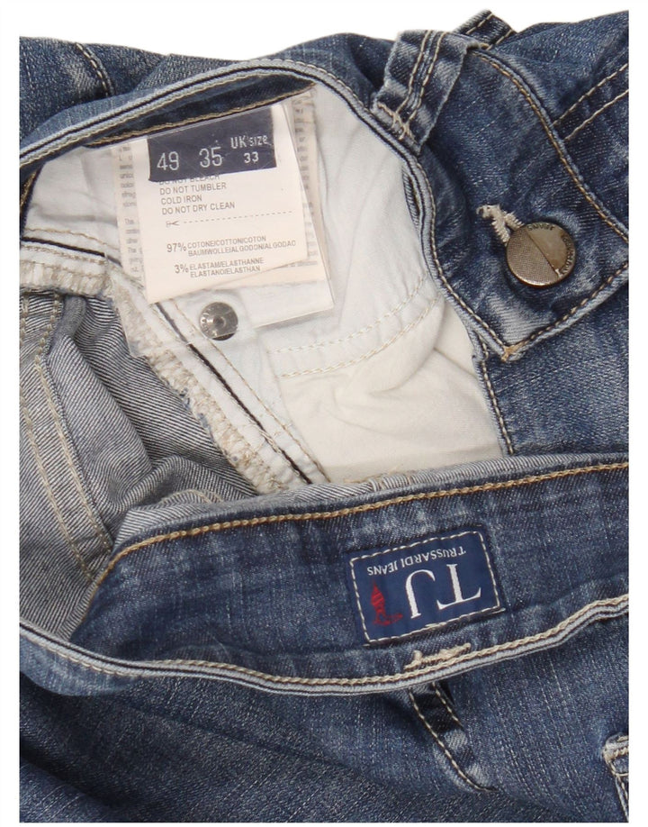 Ανδρικό τζιν Trussardi ίσιο W33 L32 Μπλε βαμβακερό