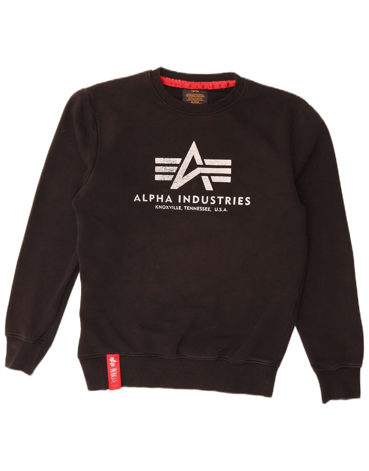 Ανδρικό γραφικό φούτερ Alpha Industries Jumper Small Black