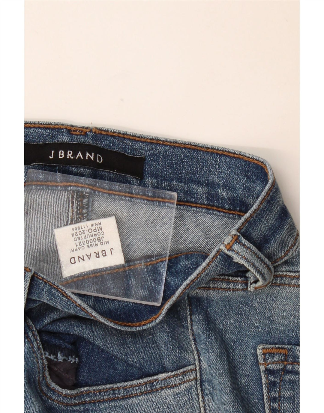 J BRAND Γυναικεία ψηλόμεσα τζιν Capri W28 L27 Μπλε βαμβακερό