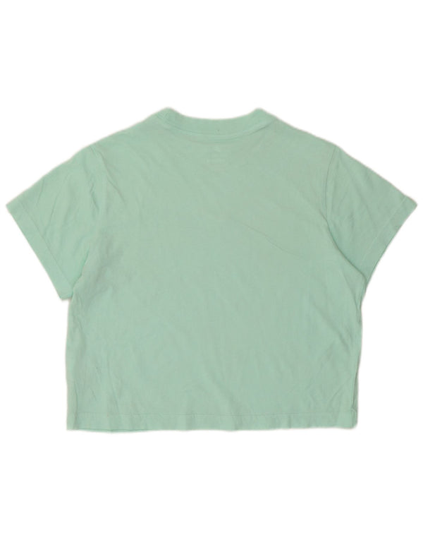 Γυναικείο μπλουζάκι Nike Crop Loose Fit Top UK 16 Μεγάλο τιρκουάζ βαμβάκι