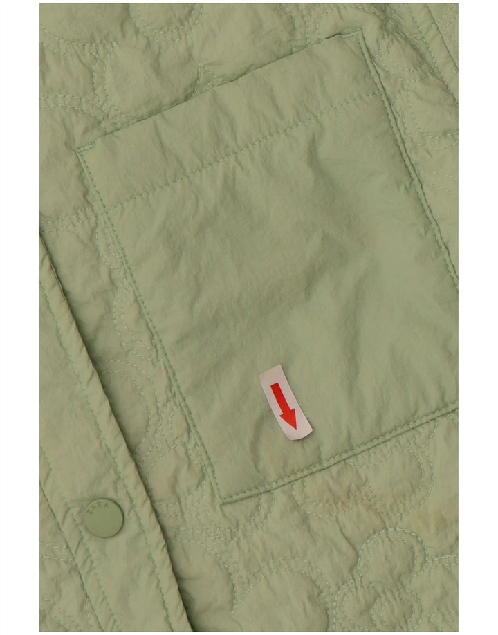 Zara Γυναικείο Καπιτονέ μπουφάν UK 4 XS Green Nylon