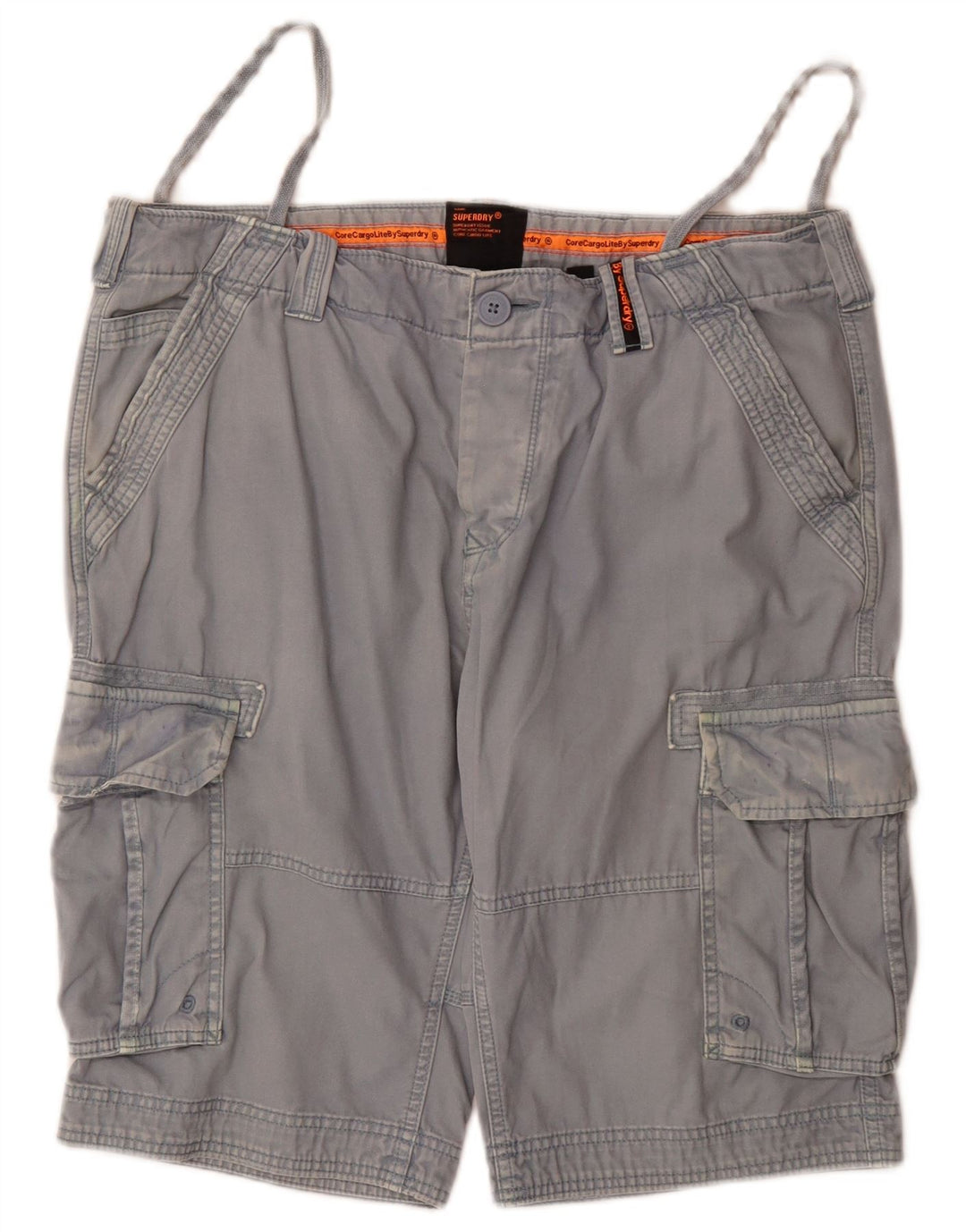 Ανδρικό σορτς Cargo Superdry W36 μεγάλο μπλε βαμβακερό