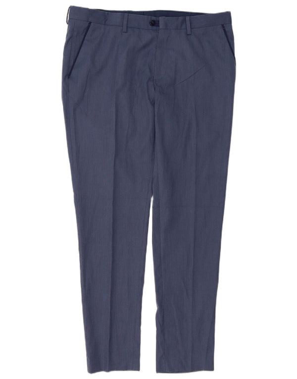 Zara Ανδρικό Slim παντελόνι Chino EU 44 Large W34 L31 Blue Polyester