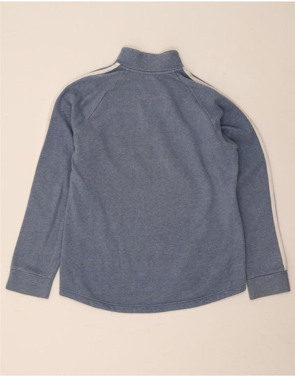 Γυναικείο φούτερ Adidas με φερμουάρ Jumper UK 12/14 μεσαίο μπλε βαμβακερό