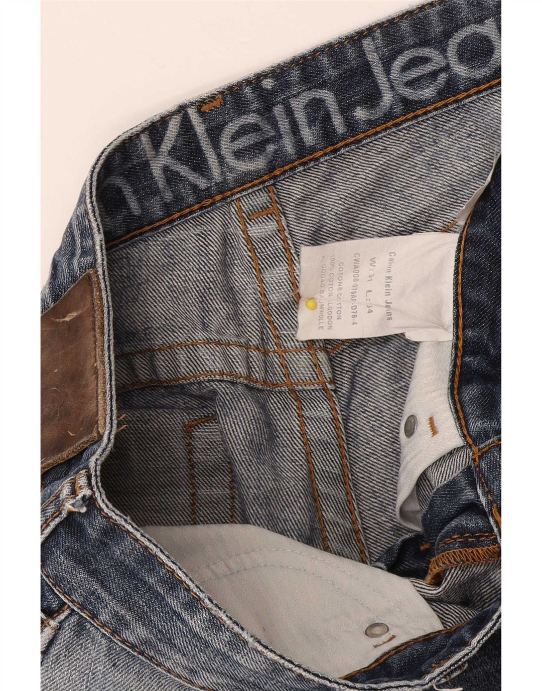 Ανδρικό τζιν ίσιο Calvin Klein W31 L34 Μπλε βαμβακερό