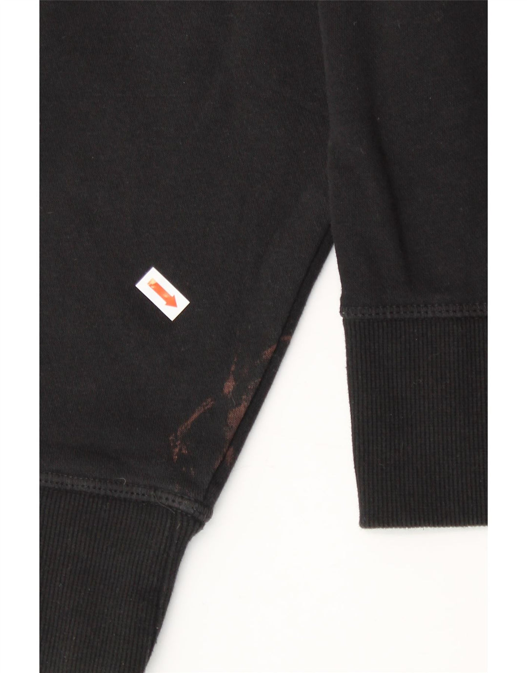 Γυναικείο πουλόβερ με κουκούλα REEBOK UK 14 μεσαίο μαύρο βαμβακερό