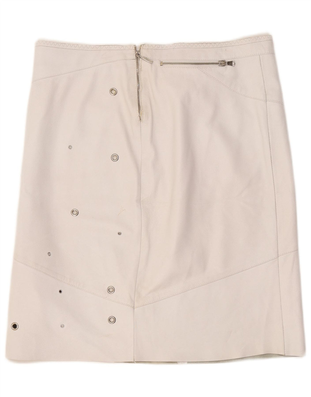 Vintage Γυναικεία Δερμάτινη Φούστα W36 XL Λευκή
